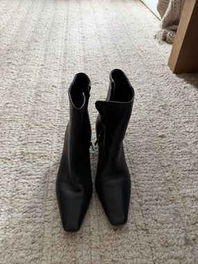 Black Women’s Ankle Boots - Sleek Pointed Toe